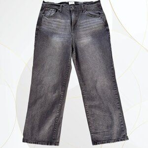 Kensie Mila High Rise Straight Jeans Black